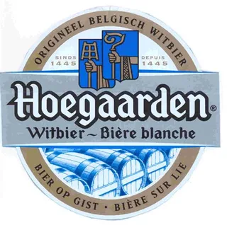Belgian Hoegaarden beer: a refreshing wheat beer with a hint of citrus